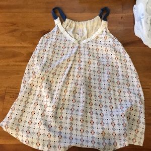 Cream, navy, and coral tank top size S target